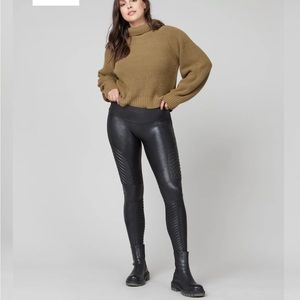 Spanx faux leather Moto leggings